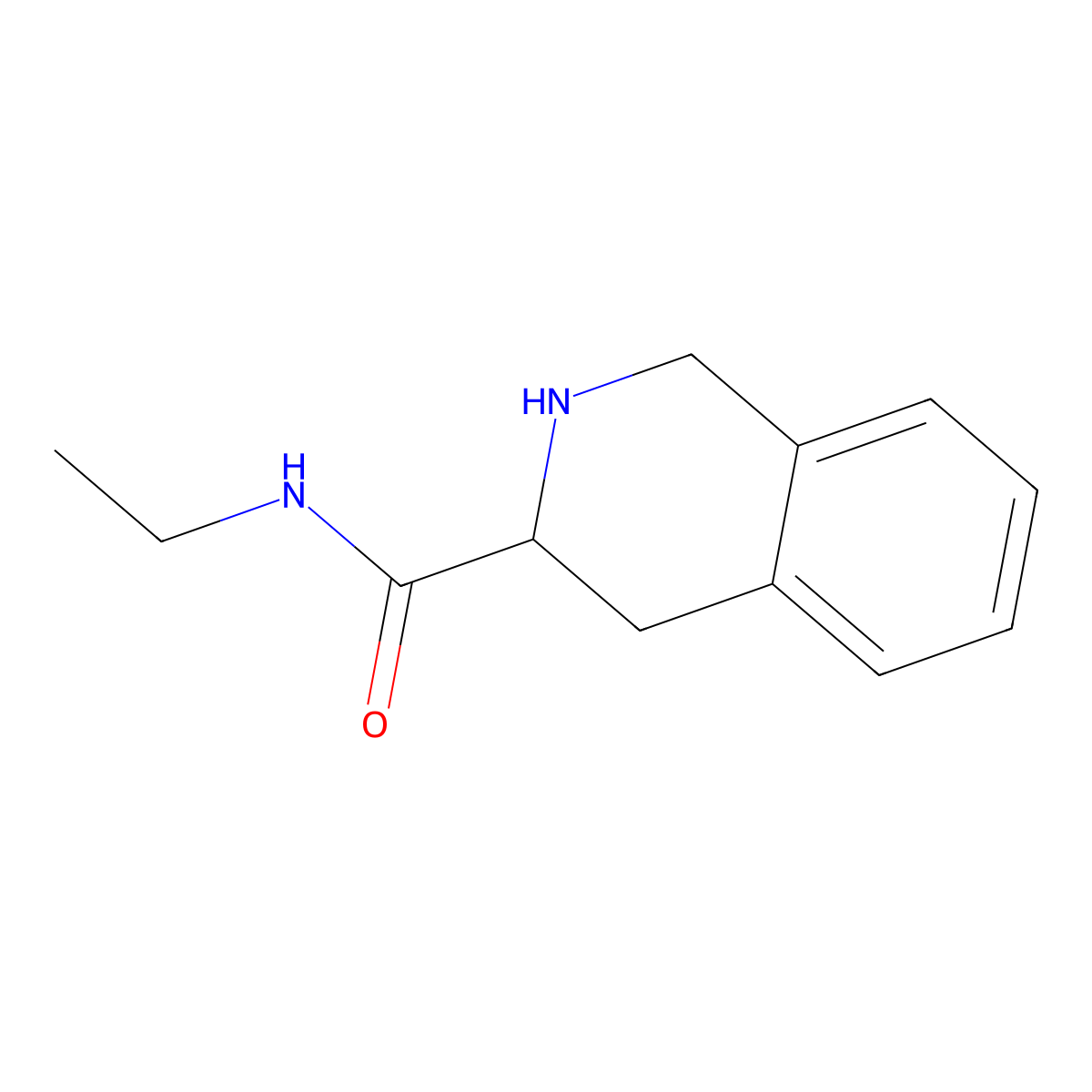 N-ethyl-1,2,3,4-tetrahydroisoquinoline-3-carboxamide molecular structure, CAS 742668-24-2