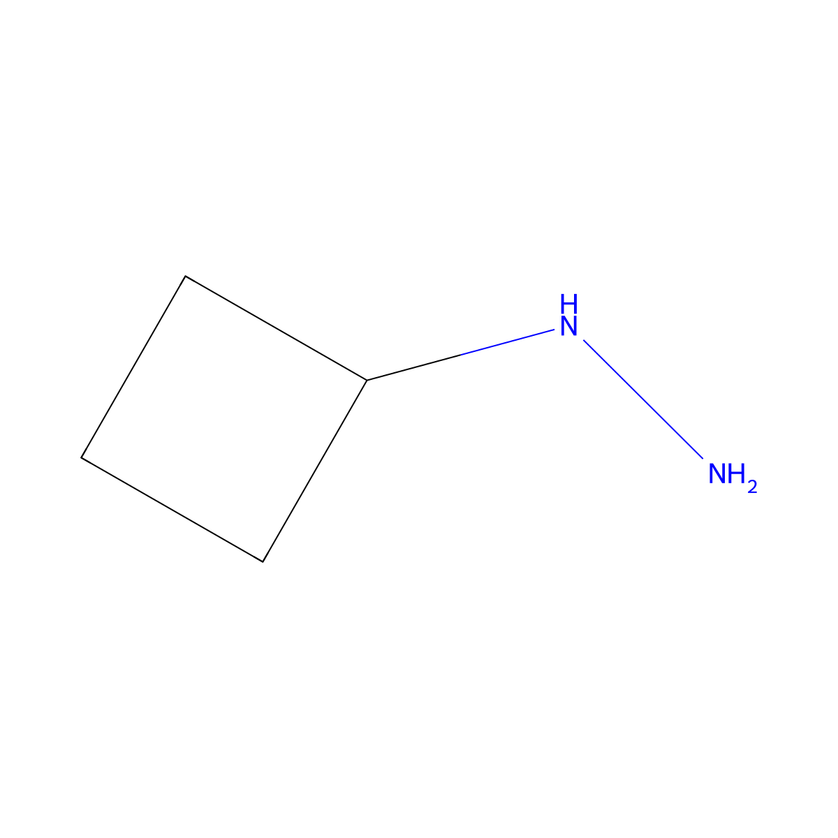 Cyclobutylhydrazine molecular structure, CAS 742673-64-9