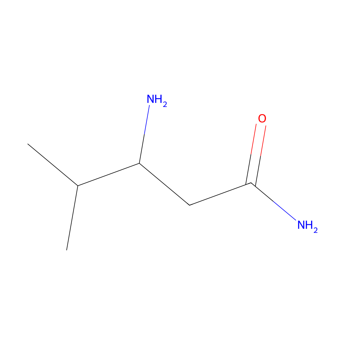 (3S)-3-amino-4-methylpentanamide molecular structure, CAS 742676-49-9
