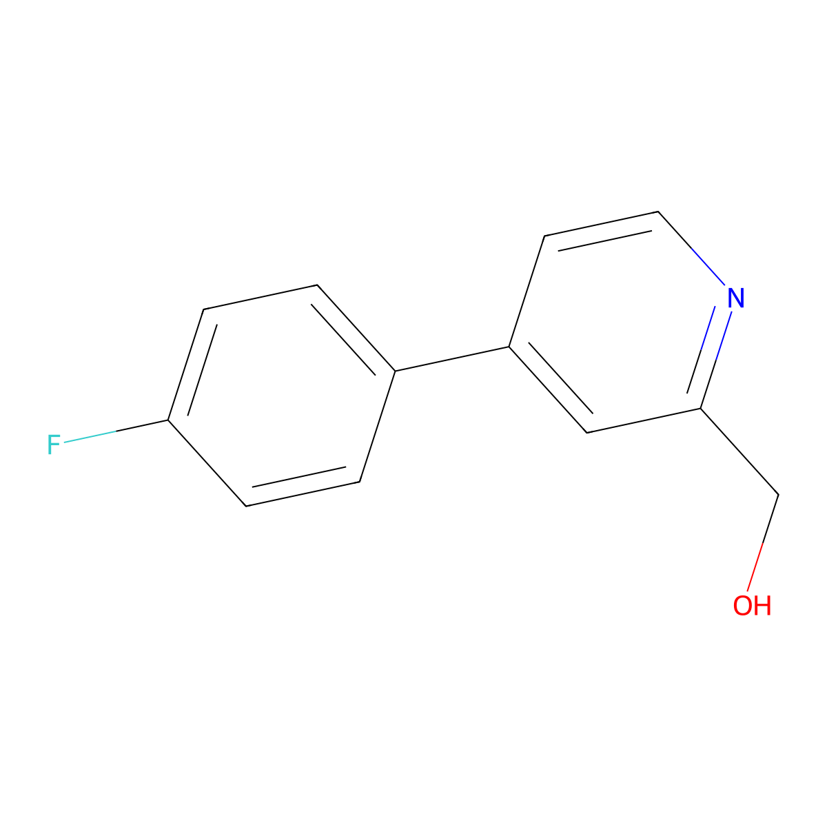 [4-(4-Fluoro-phenyl)-pyridin-2-yl]-methanol molecular structure, CAS 742682-91-3