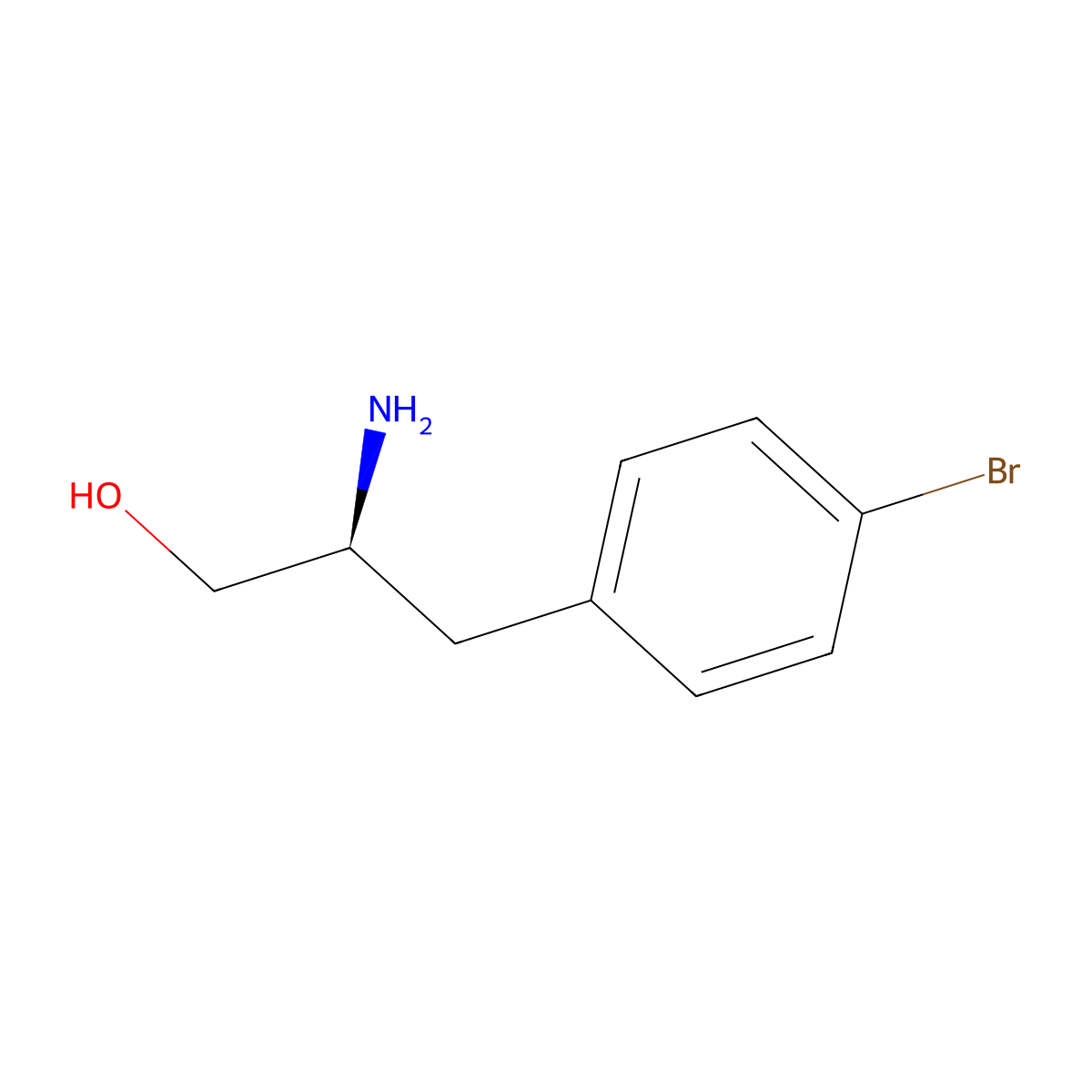 (S)-b-Amino-4-bromobenzenepropanol molecular structure, CAS 742686-69-7