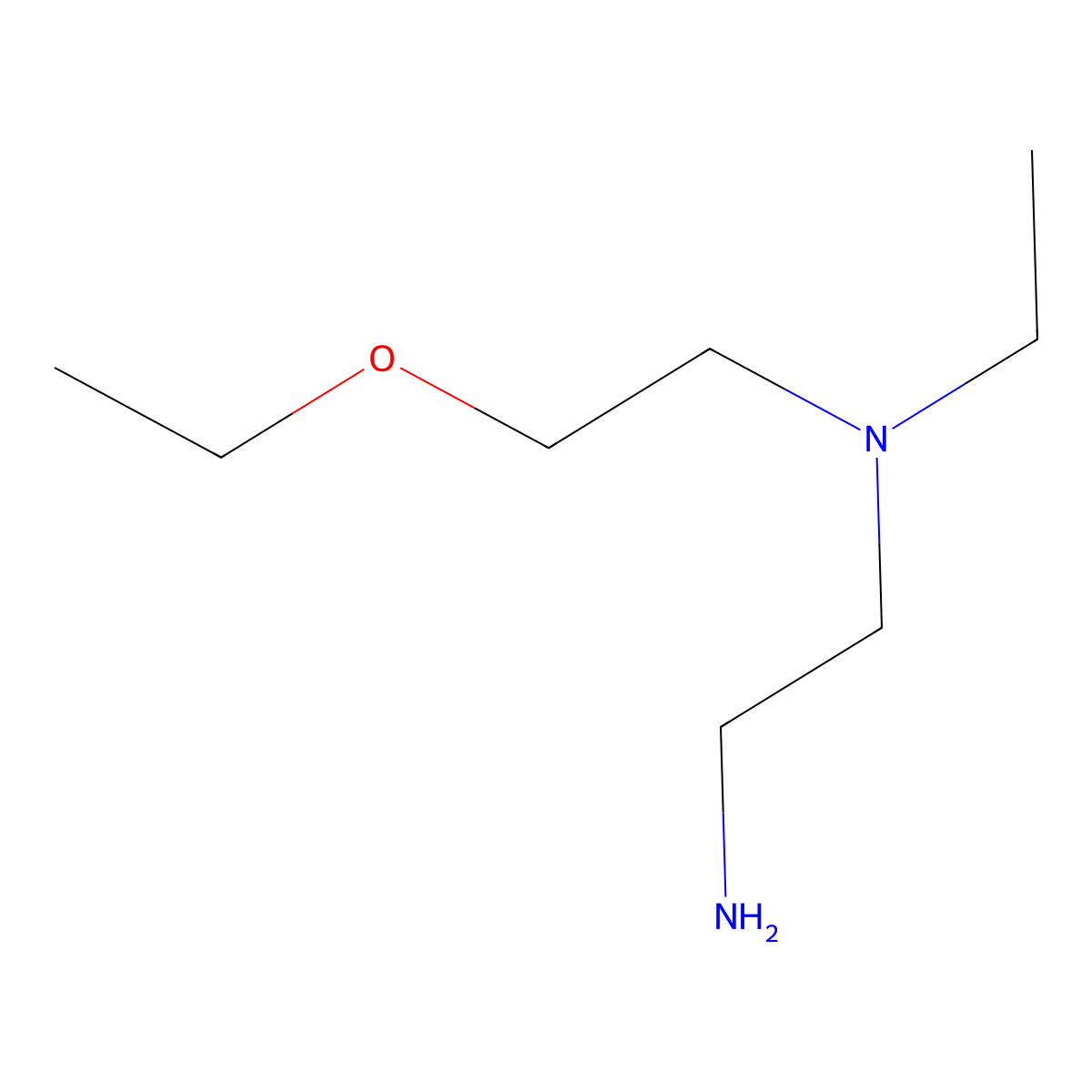 (2-Aminoethyl)(2-ethoxyethyl)ethylamine molecular structure, CAS 74269-03-7