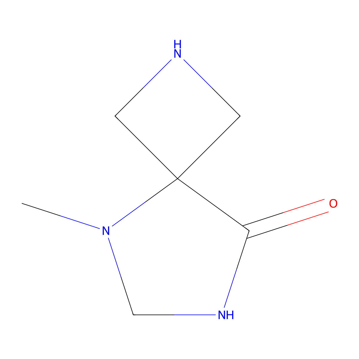 5-Methyl-2,5,7-triazaspiro[3.4]octan-8-one molecular structure, CAS 742694-76-4