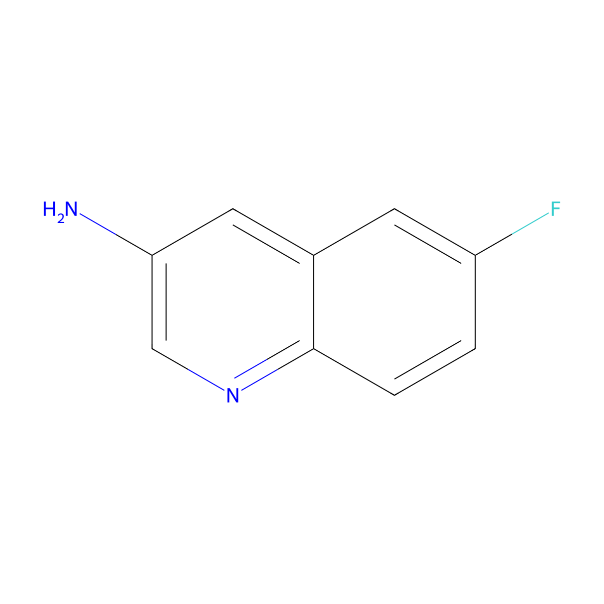 6-Fluoroquinolin-3-amine molecular structure, CAS 742699-00-9