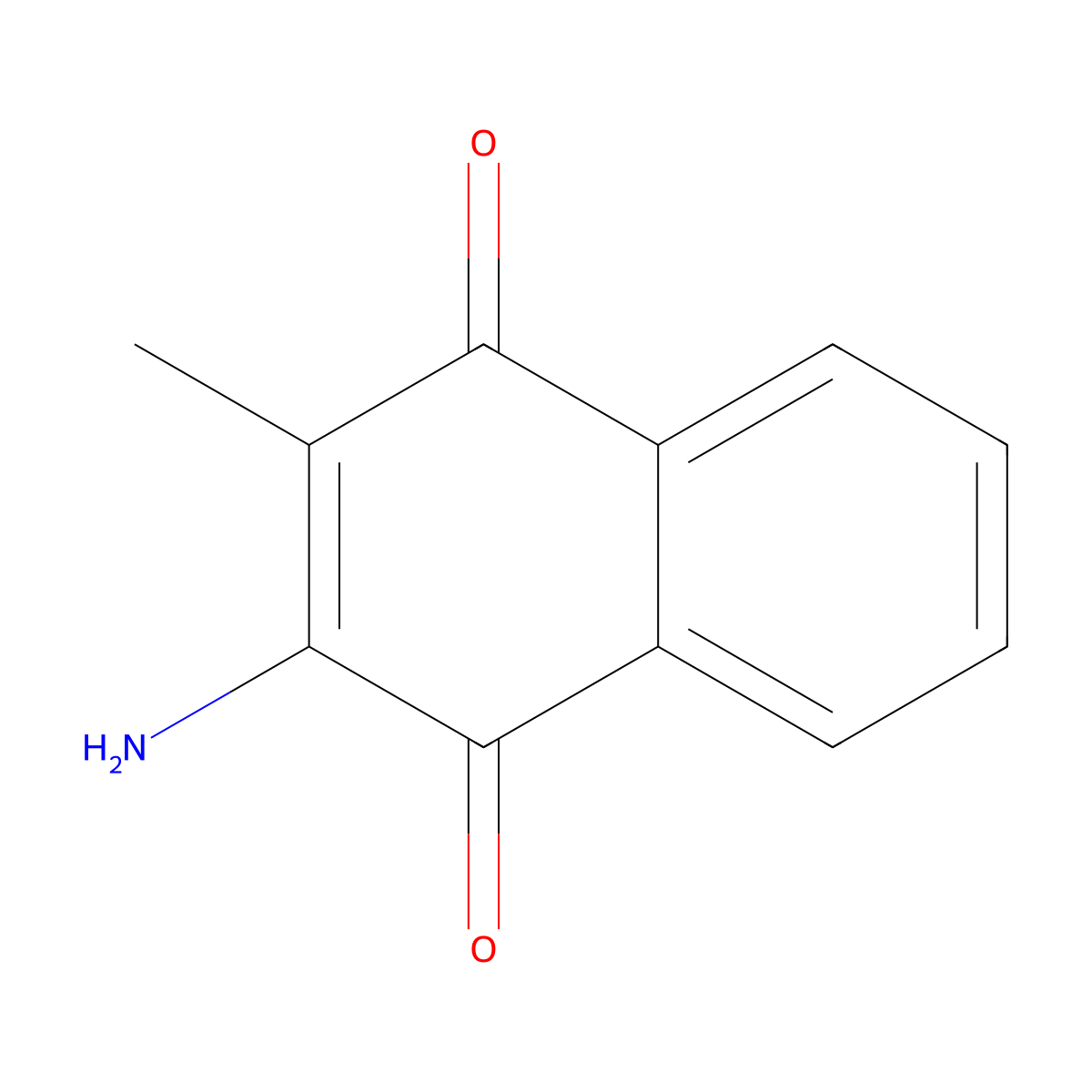 2-Amino-3-methylnaphthalene-1,4-dione molecular structure, CAS 7427-09-0