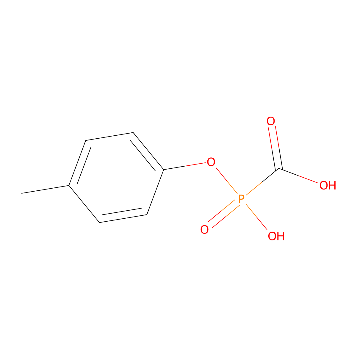 [Hydroxy-(4-methylphenoxy)phosphoryl]formic acid molecular structure, CAS 74270-24-9