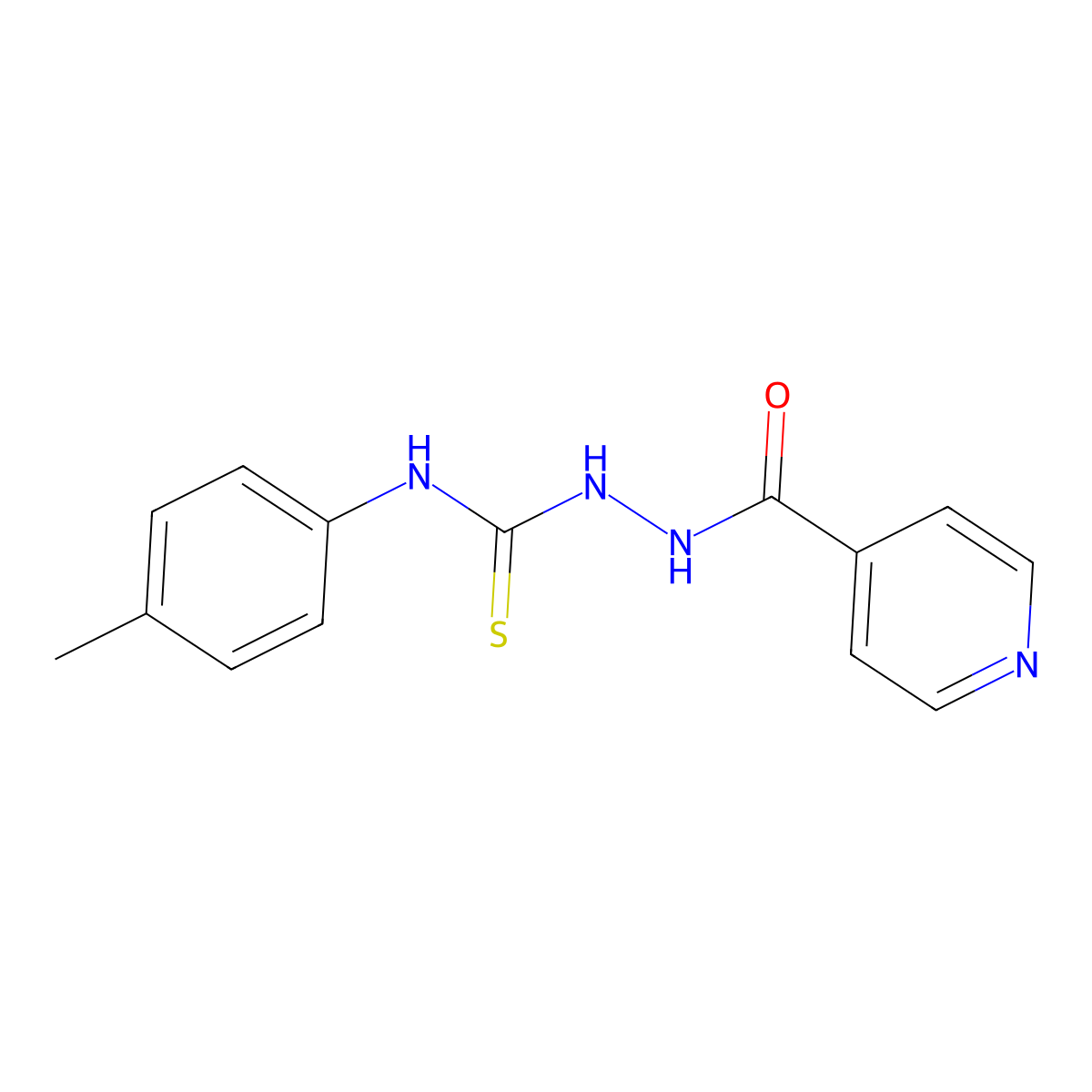 N-{[(4-Methylphenyl)carbamothioyl]amino}pyridine-4-carboxamide molecular structure, CAS 74270-71-6