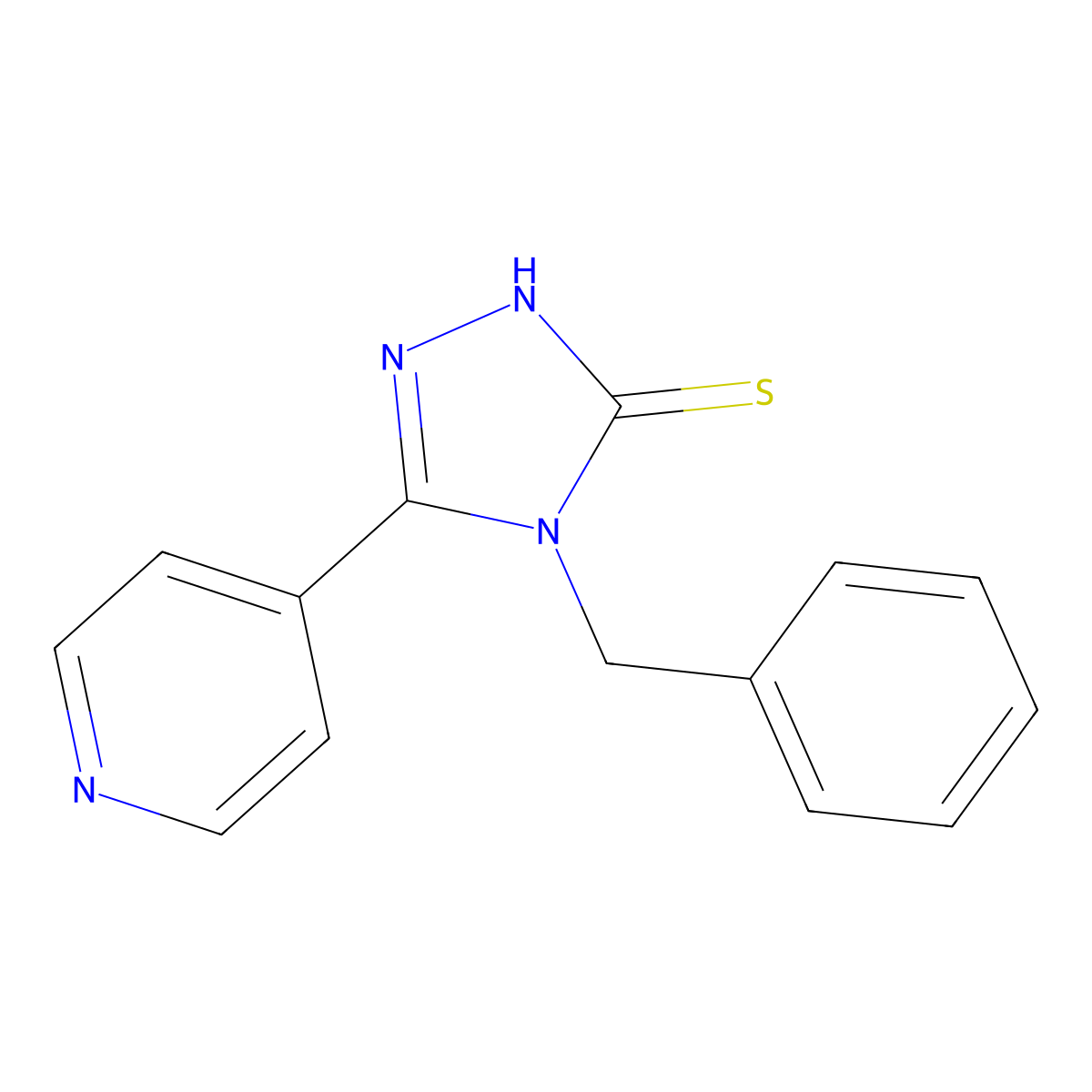 4-Benzyl-5-pyridin-4-yl-4H-[1,2,4]triazole-3-thiol molecular structure, CAS 74270-78-3