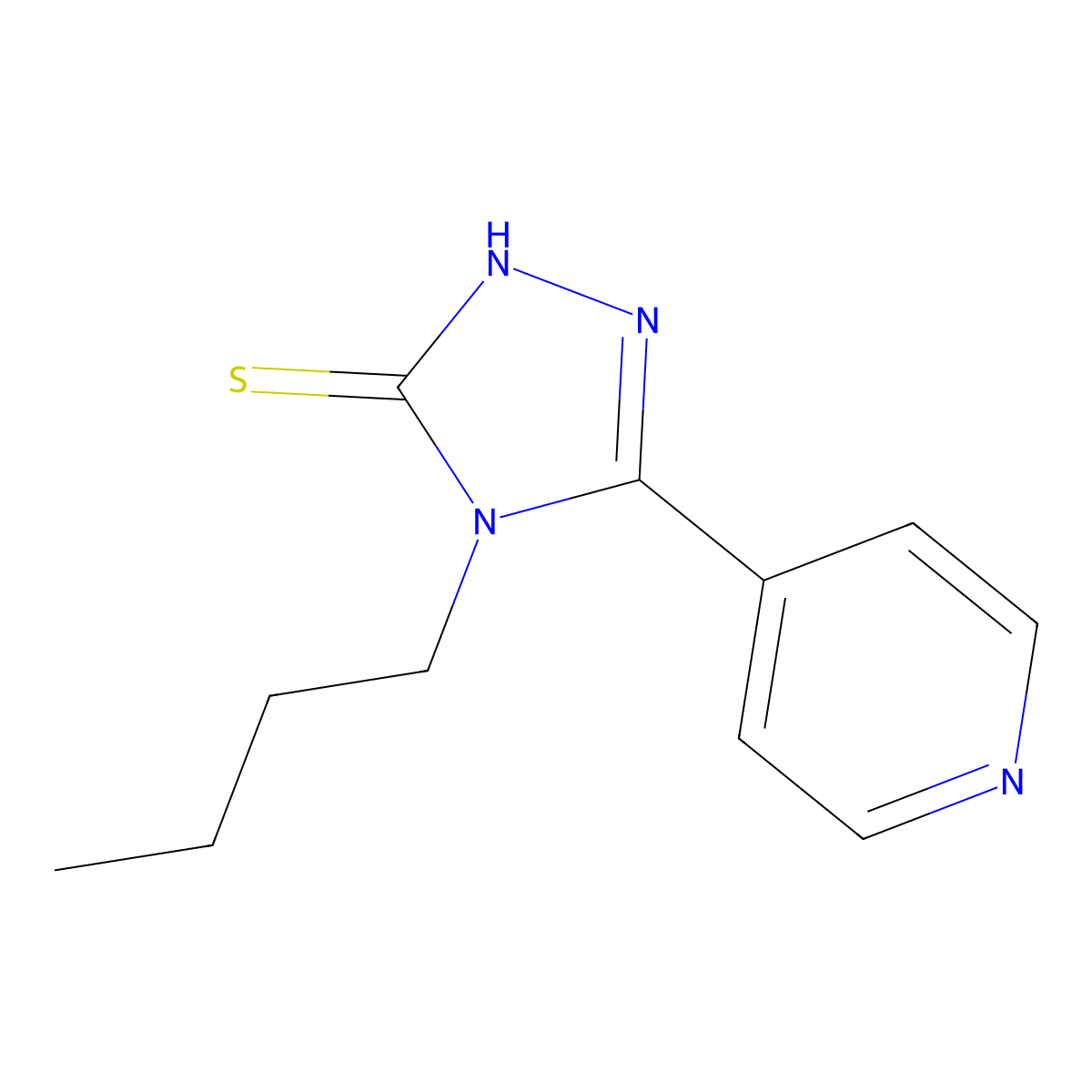 4-Butyl-5-(pyridin-4-yl)-4h-1,2,4-triazole-3-thiol molecular structure, CAS 74270-79-4