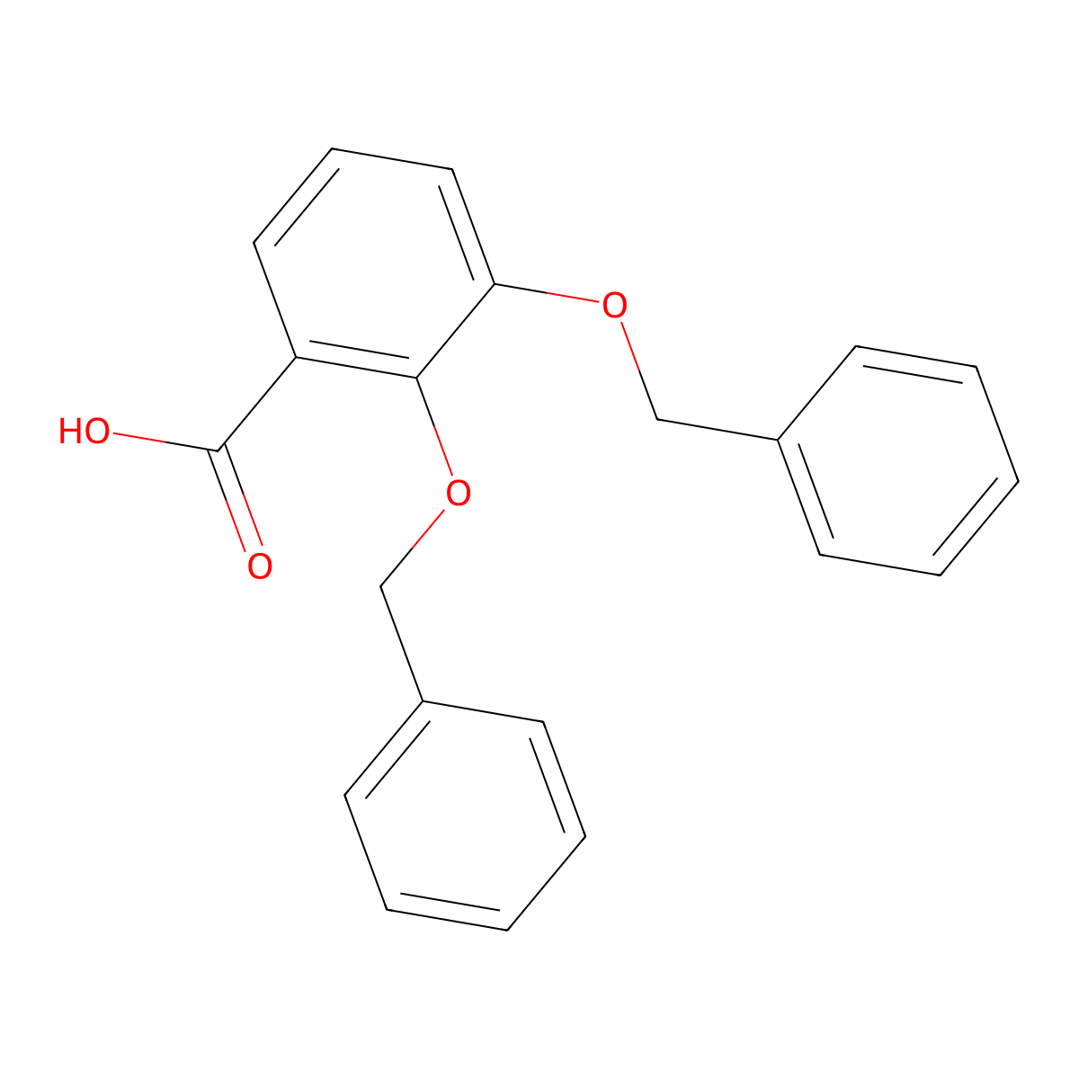 Bis-benzyloxy benzoic acid molecular structure, CAS 74272-78-9