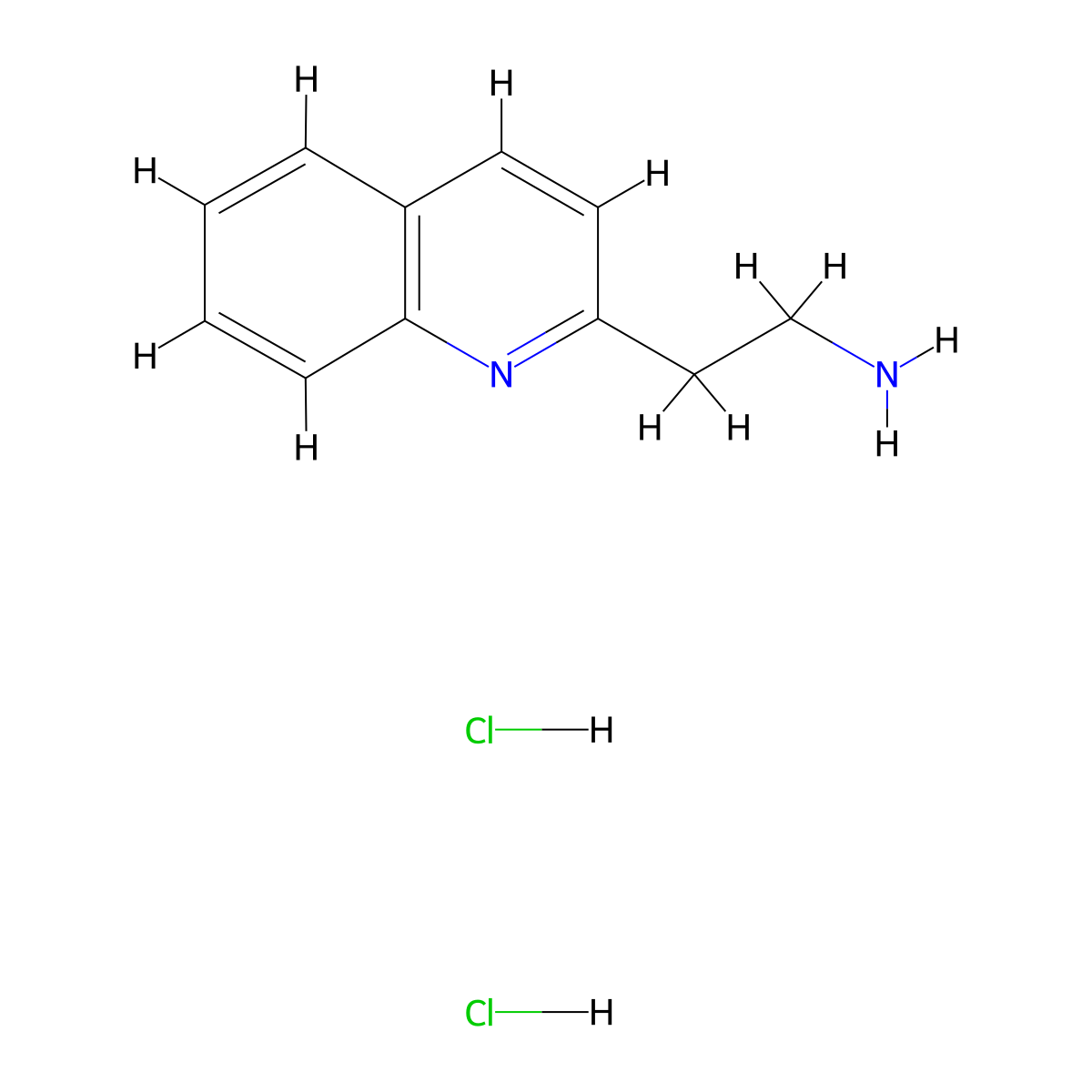 2-(Quinolin-2-yl)ethan-1-amine dihydrochloride molecular structure, CAS 74274-01-4