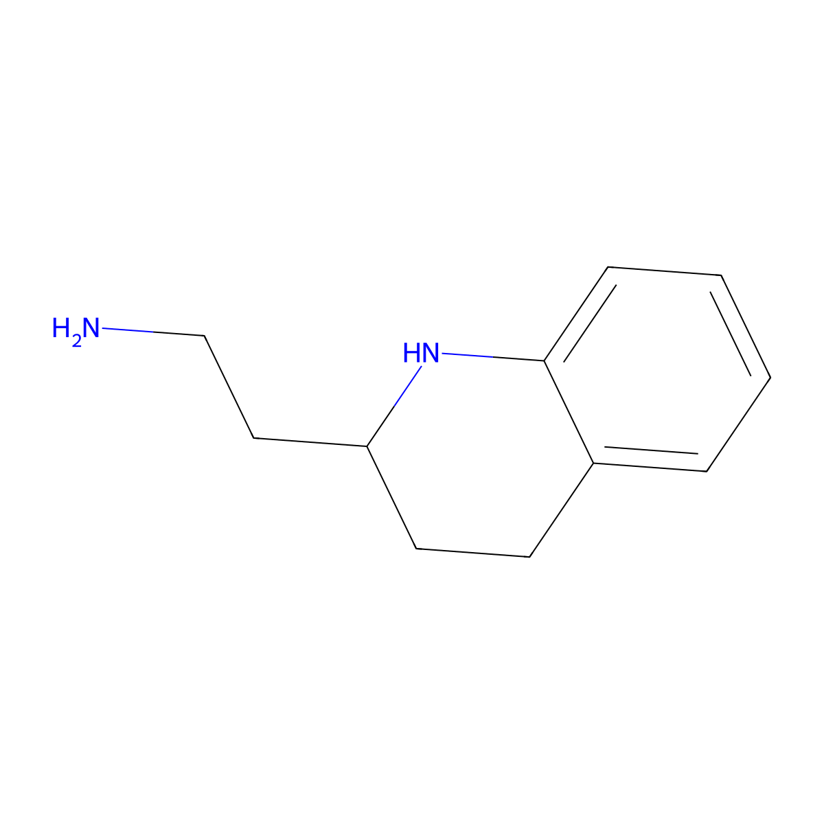 2-(1,2,3,4-Tetrahydroquinolin-2-yl)ethan-1-amine molecular structure, CAS 74274-06-9
