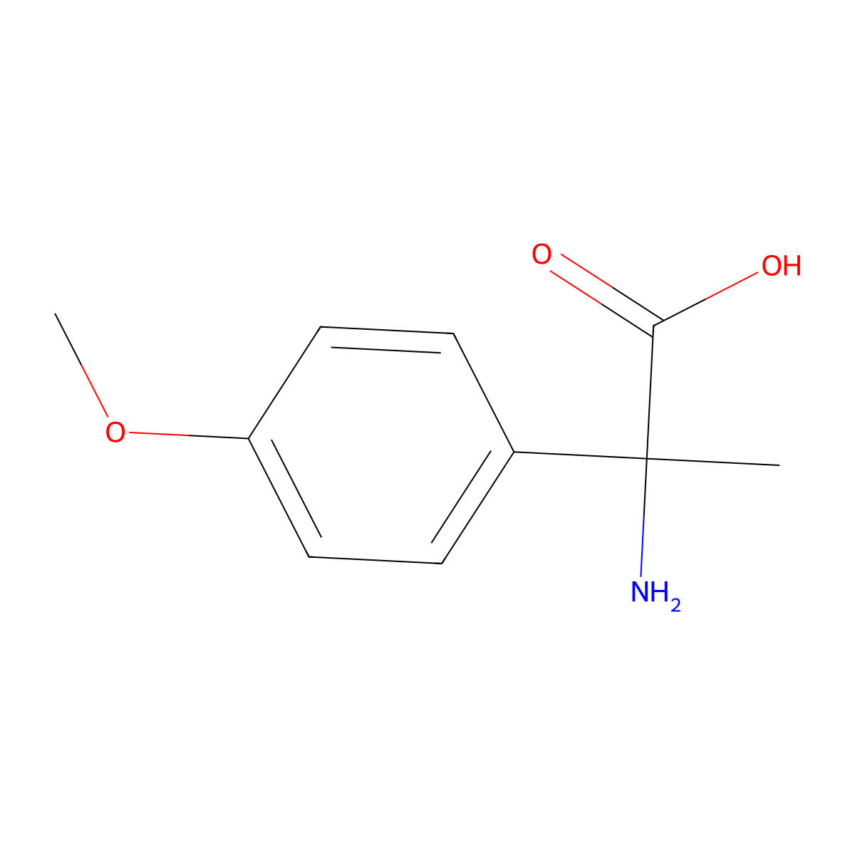 2-amino-2-(4-methoxyphenyl)propanoic Acid molecular structure, CAS 74279-63-3