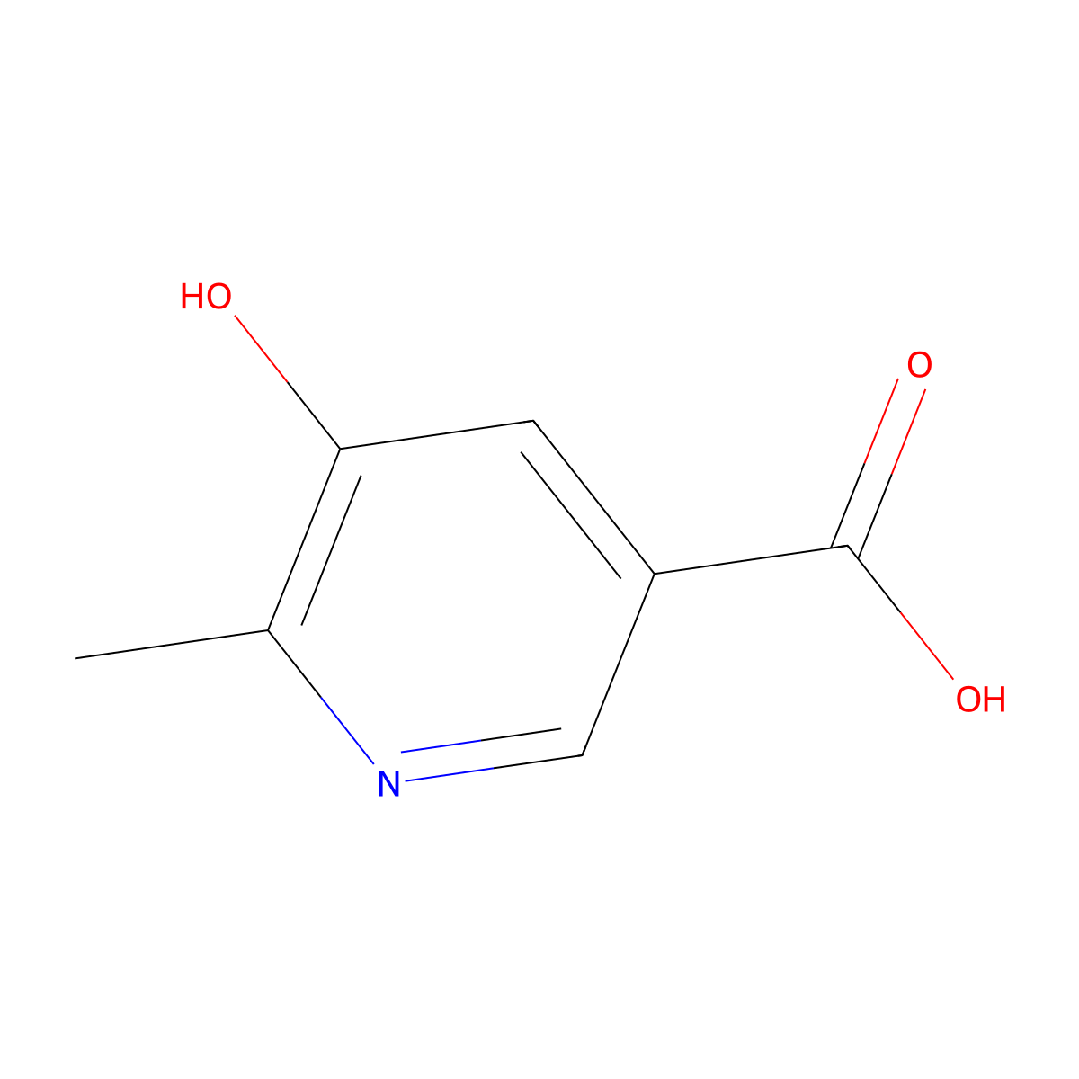 2-Methyl-3-hydroxypyridine-5-carboxylic acid molecular structure, CAS 7428-22-0