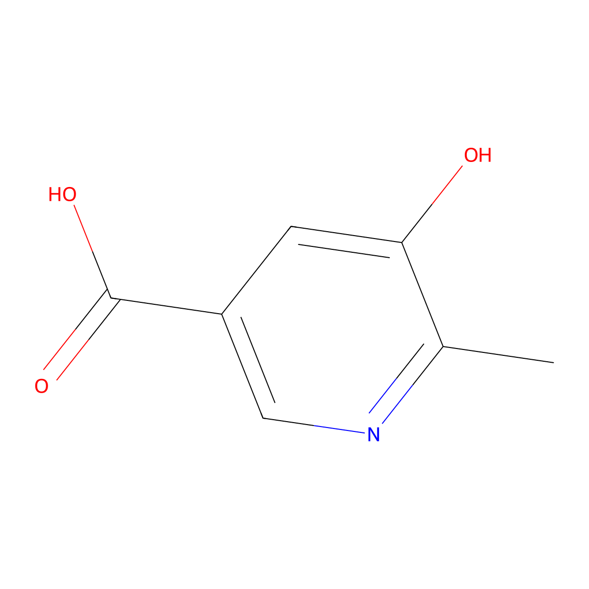 2-Methyl-3-hydroxypyridine-5-carboxylic acid molecular structure, CAS 7428-22-0