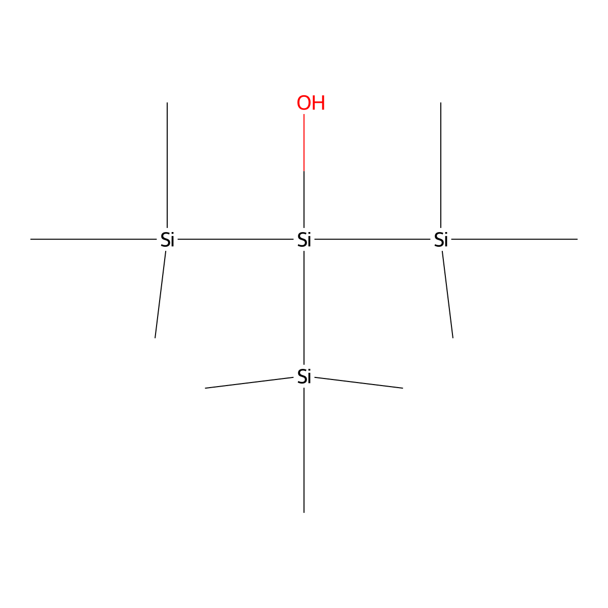 2-Trisilanol, 1,1,1,3,3,3-hexamethyl-2-(trimethylsilyl)- molecular structure, CAS 7428-60-6
