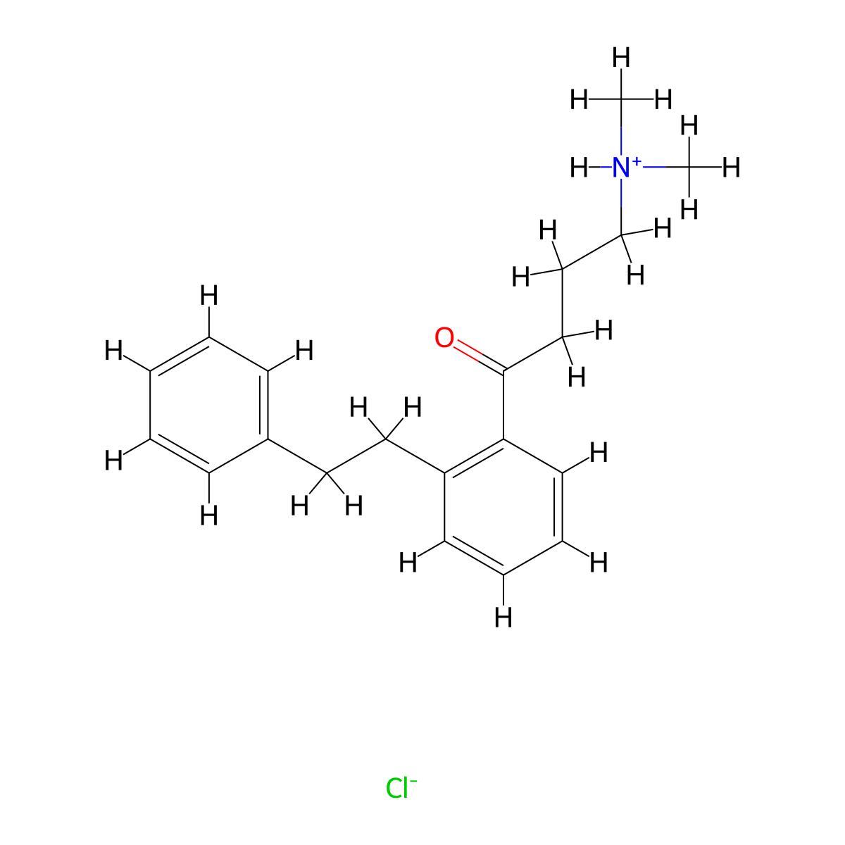 Butyrophenone, 4-(dimethylamino)-2'-phenethyl-, hydrochloride molecular structure, CAS 7428-73-1