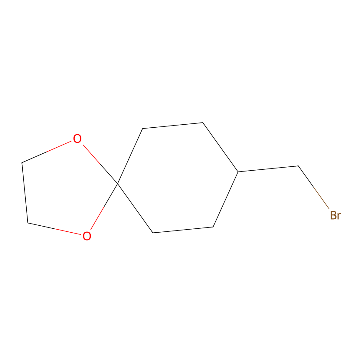 8-(Bromomethyl)-1,4-dioxaspiro[4.5]decane molecular structure, CAS 74286-87-6
