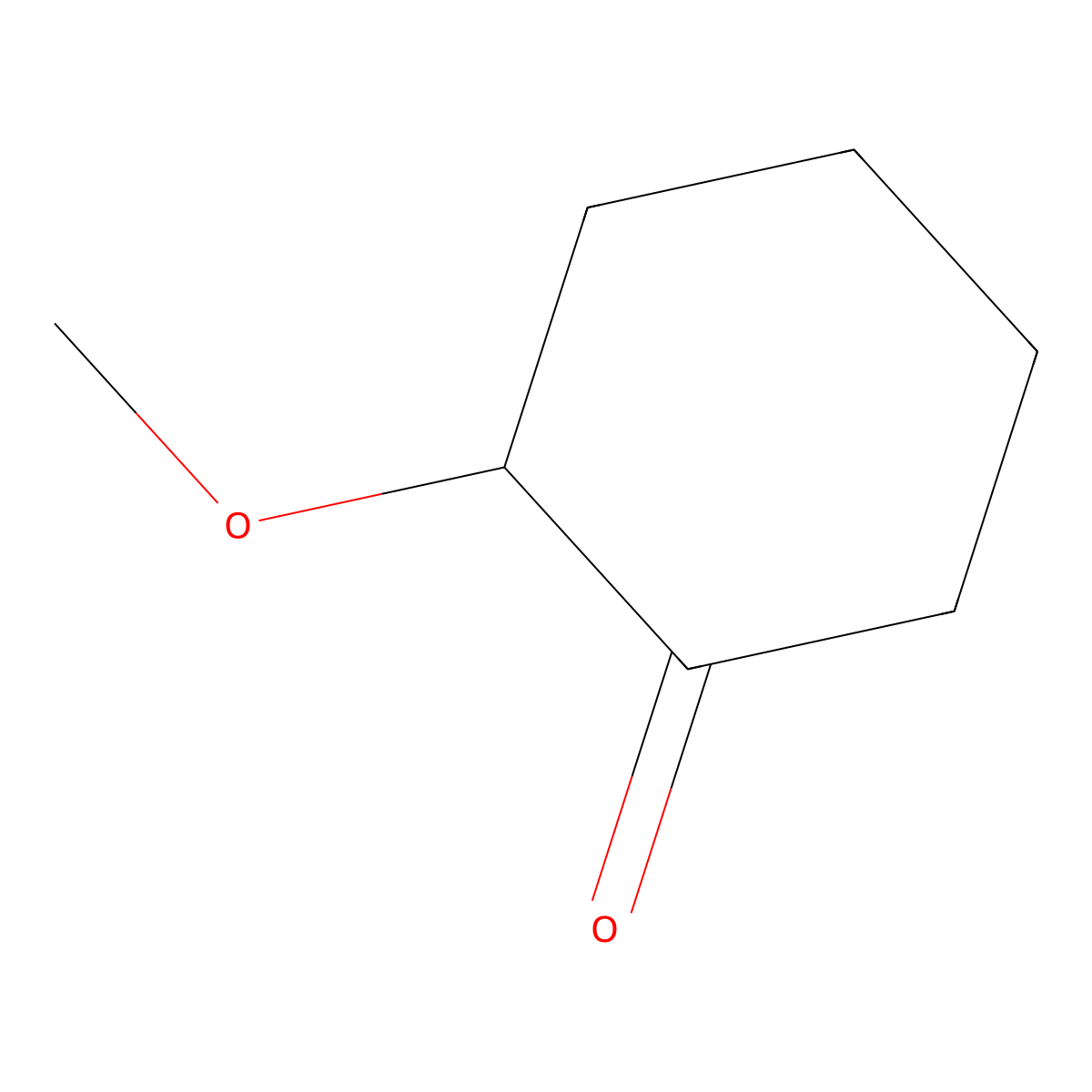 2-Methoxycyclohexanone molecular structure, CAS 7429-44-9