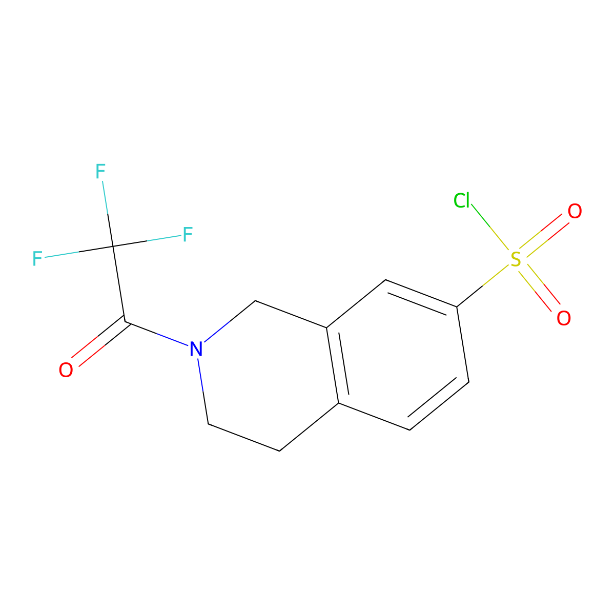 2-(Trifluoroacetyl)-1,2,3,4-tetrahydroisoquinoline-7-sulfonyl chloride molecular structure, CAS 74291-57-9