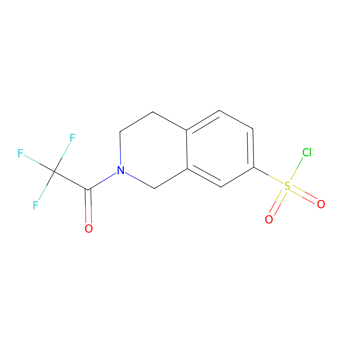 2-(Trifluoroacetyl)-1,2,3,4-tetrahydroisoquinoline-7-sulfonyl chloride molecular structure, CAS 74291-57-9