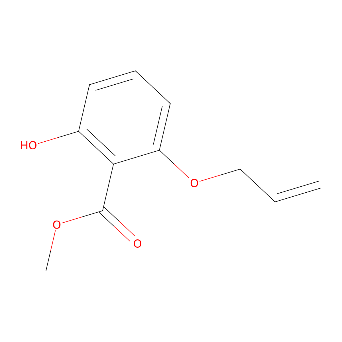 Methyl 2-(allyloxy)-6-hydroxybenzoate molecular structure, CAS 74292-73-2