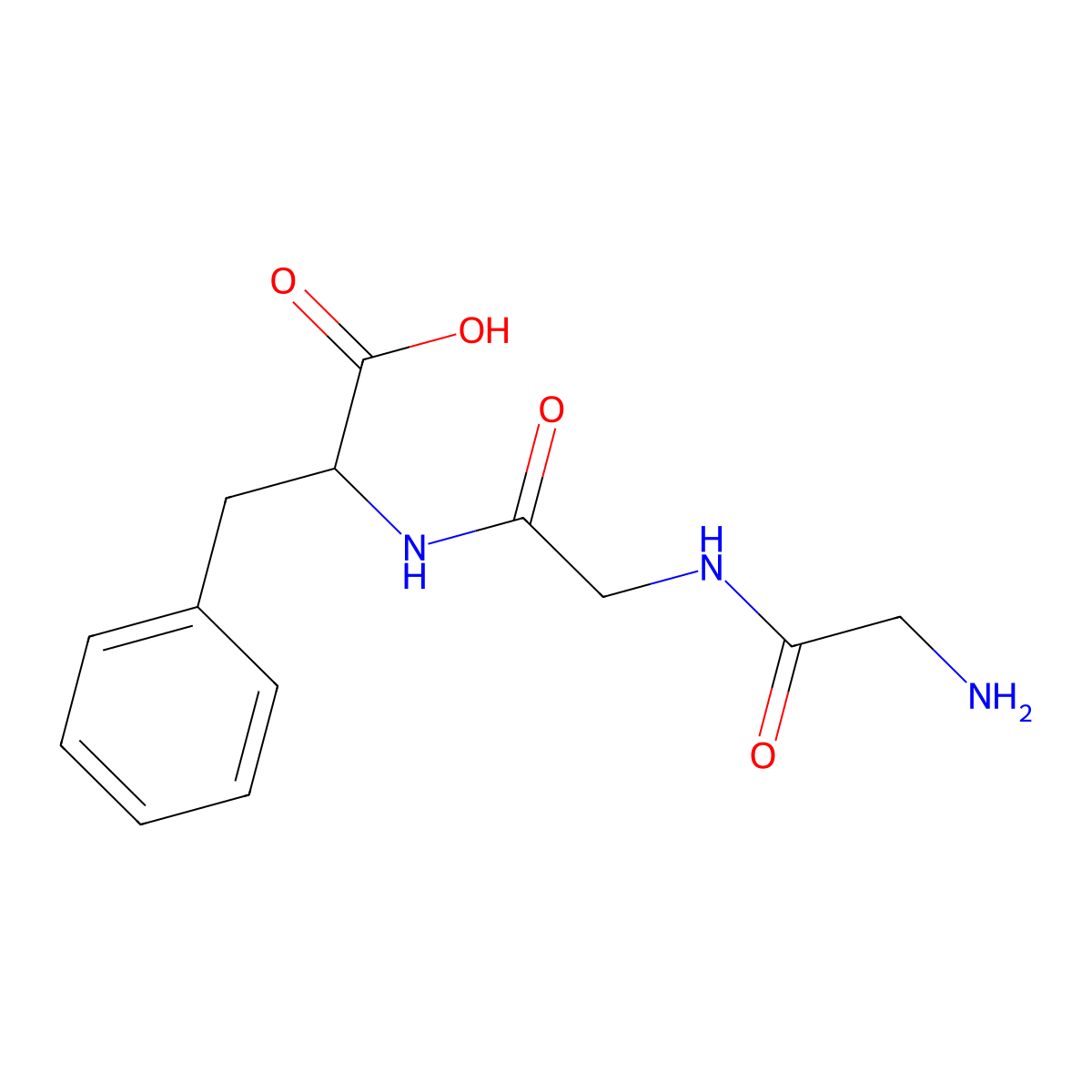 N-(N-Glycylglycyl)-3-phenyl-DL-alanine molecular structure, CAS 74292-78-7