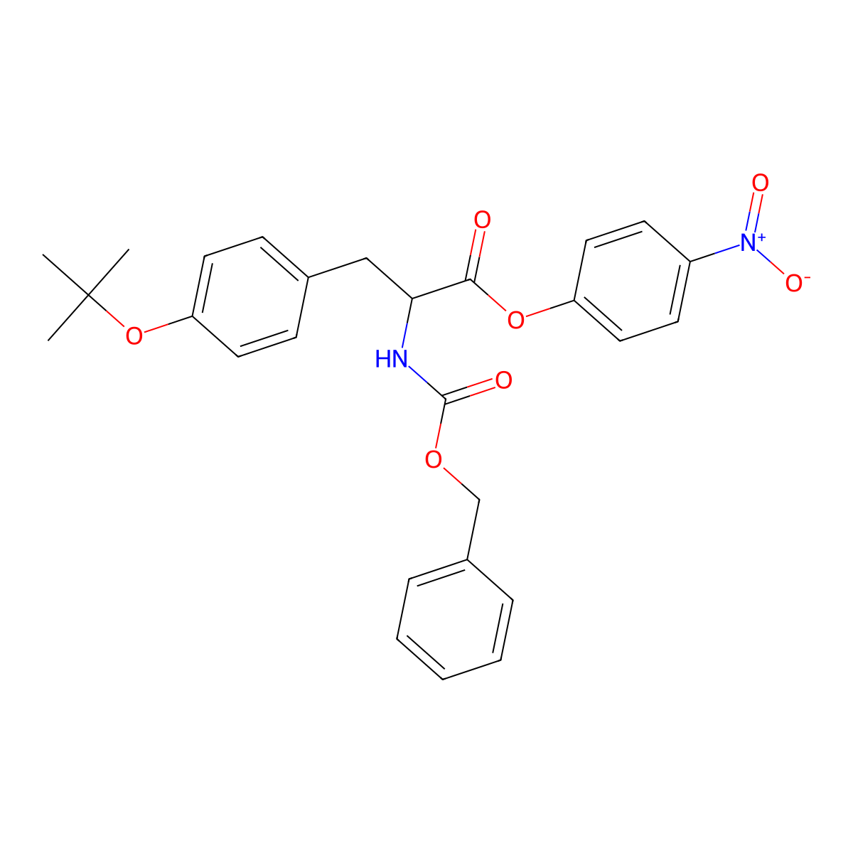Z-Tyr(tBu)-ONp molecular structure, CAS 74293-19-9