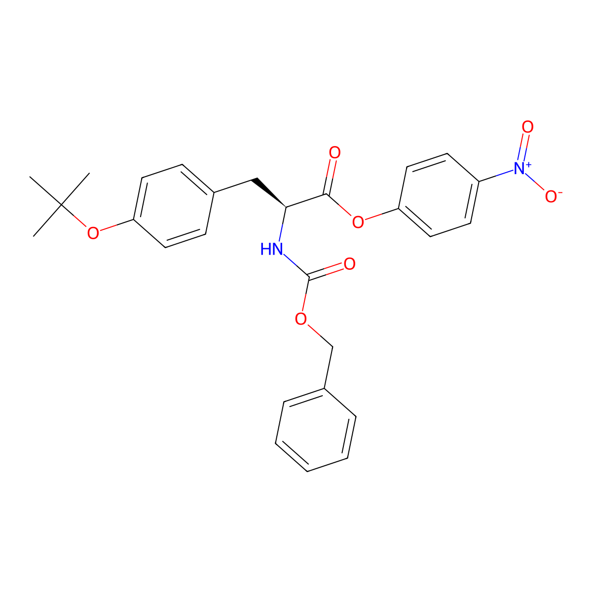 Z-Tyr(tBu)-ONp molecular structure, CAS 74293-19-9