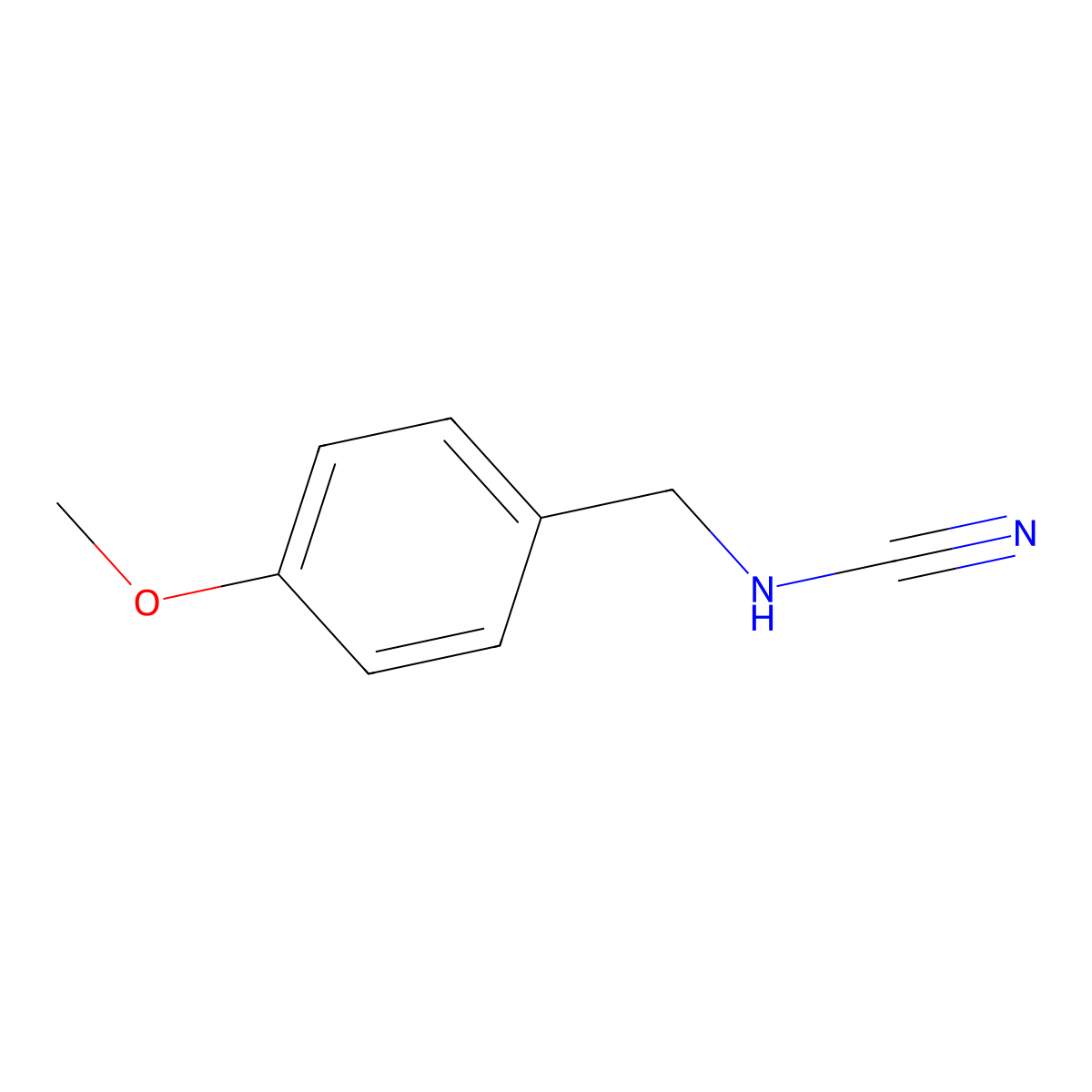 N-(4-methoxybenzyl)cyanamide molecular structure, CAS 74295-89-9