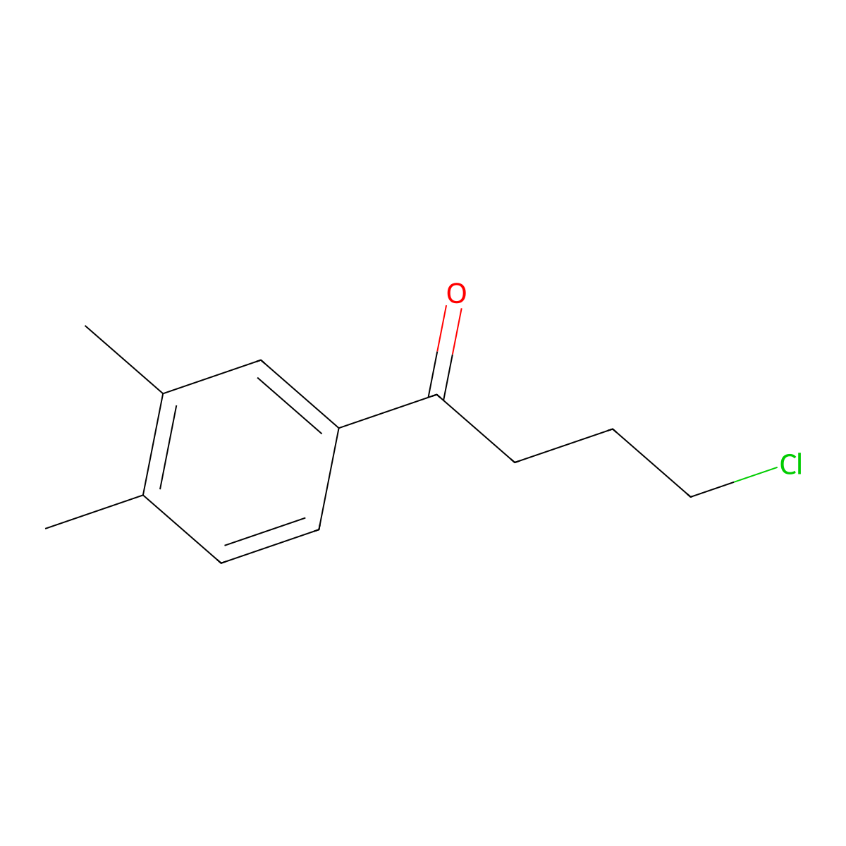 4-Chloro-3',4'-dimethylbutyrophenone molecular structure, CAS 74298-66-1