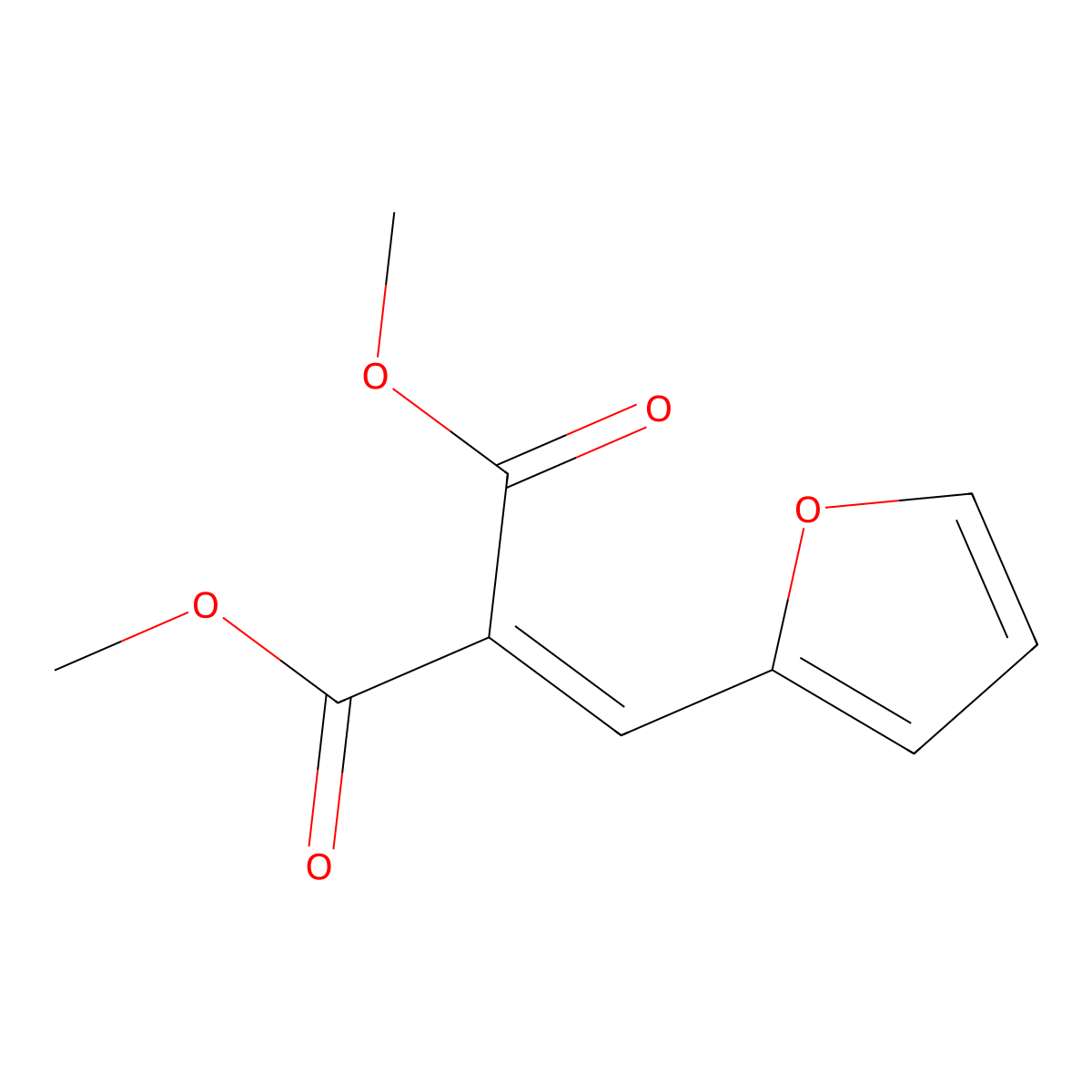 1,3-Dimethyl 2-(furan-2-ylmethylidene)propanedioate molecular structure, CAS 74299-84-6