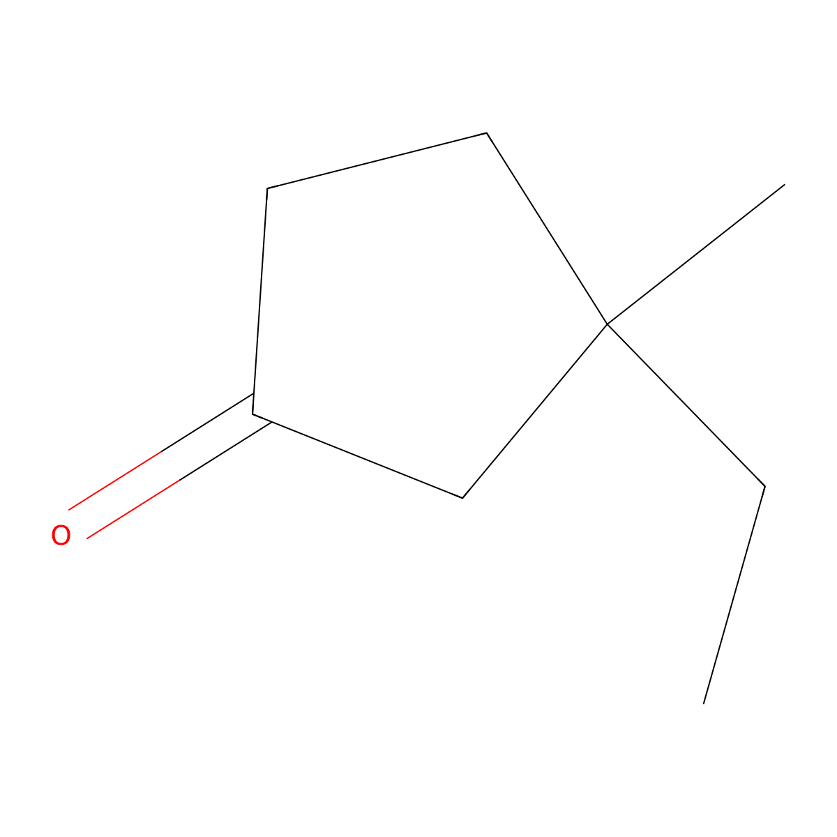 3-Ethyl-3-methylcyclopentanone molecular structure, CAS 7430-49-1
