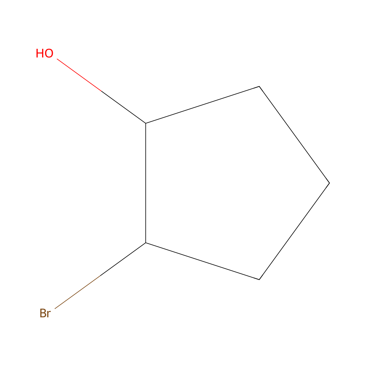 2-Bromocyclopentan-1-ol molecular structure, CAS 74305-04-7