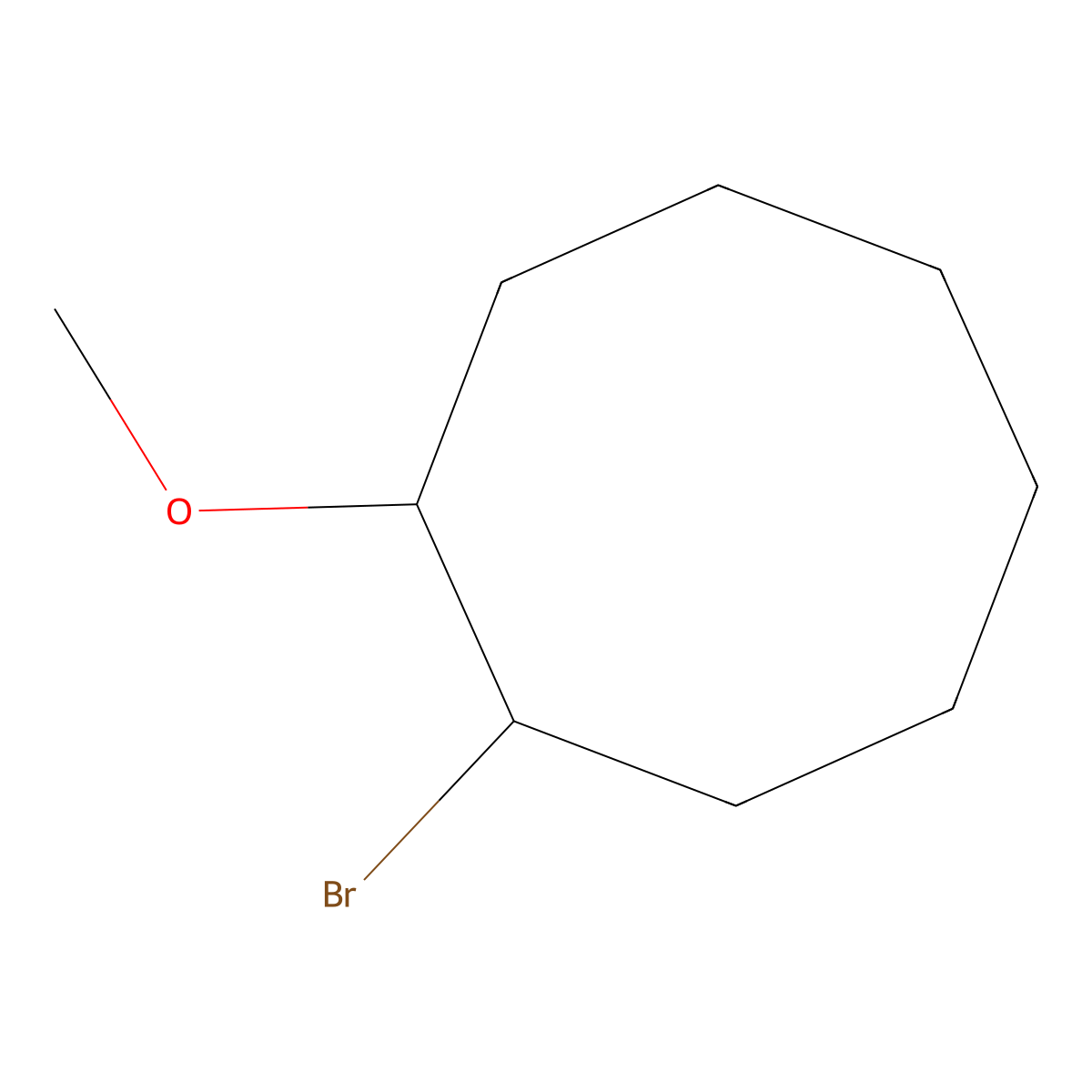 1-Bromo-2-methoxycyclooctane molecular structure, CAS 74305-07-0