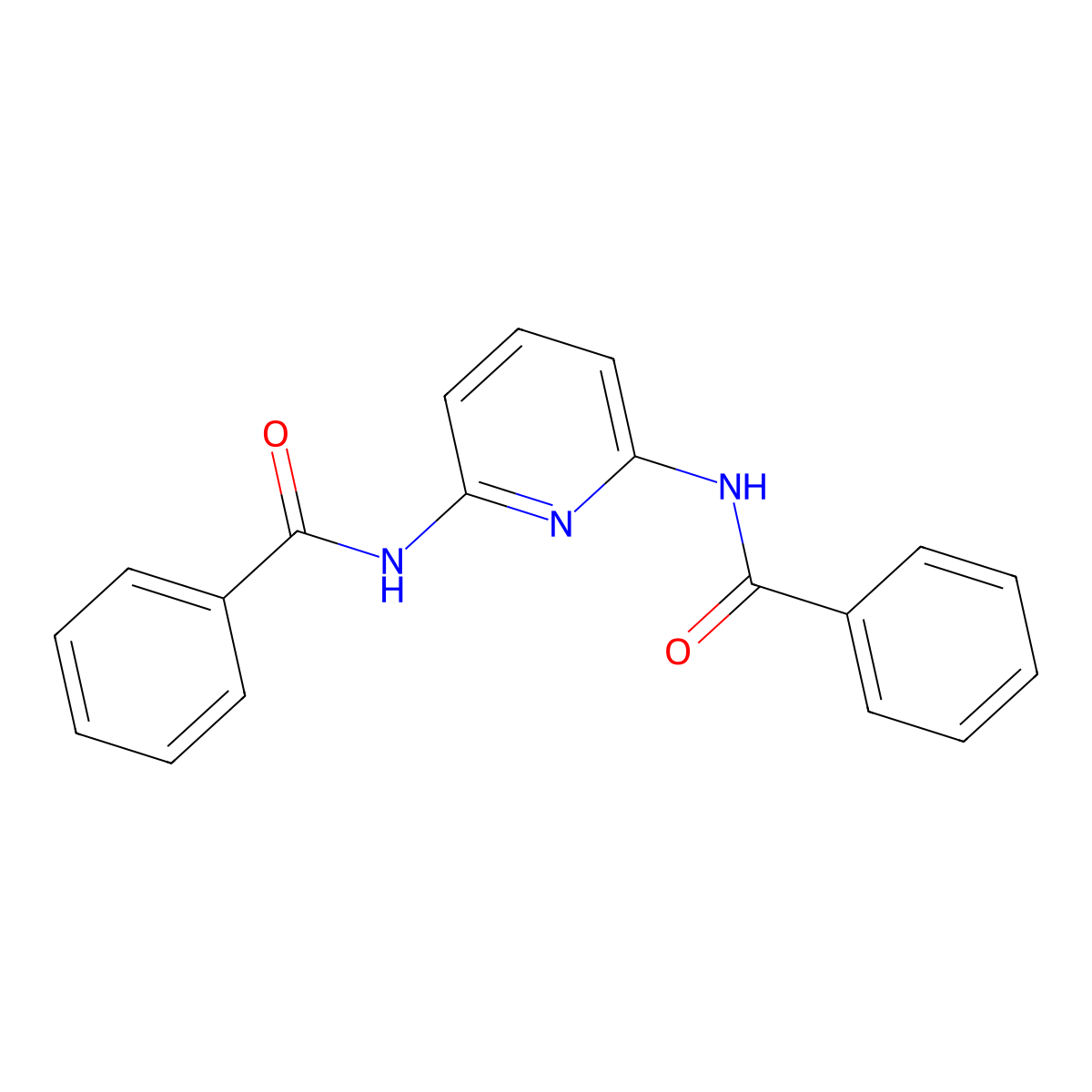 N-(6-benzamidopyridin-2-yl)benzamide molecular structure, CAS 74305-33-2