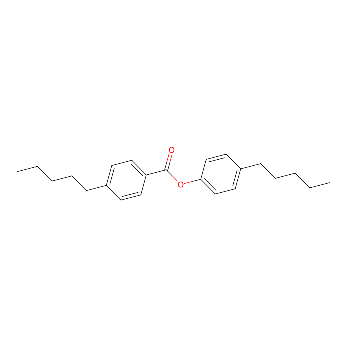 4-Pentylphenyl 4-pentylbenzoate molecular structure, CAS 74305-48-9