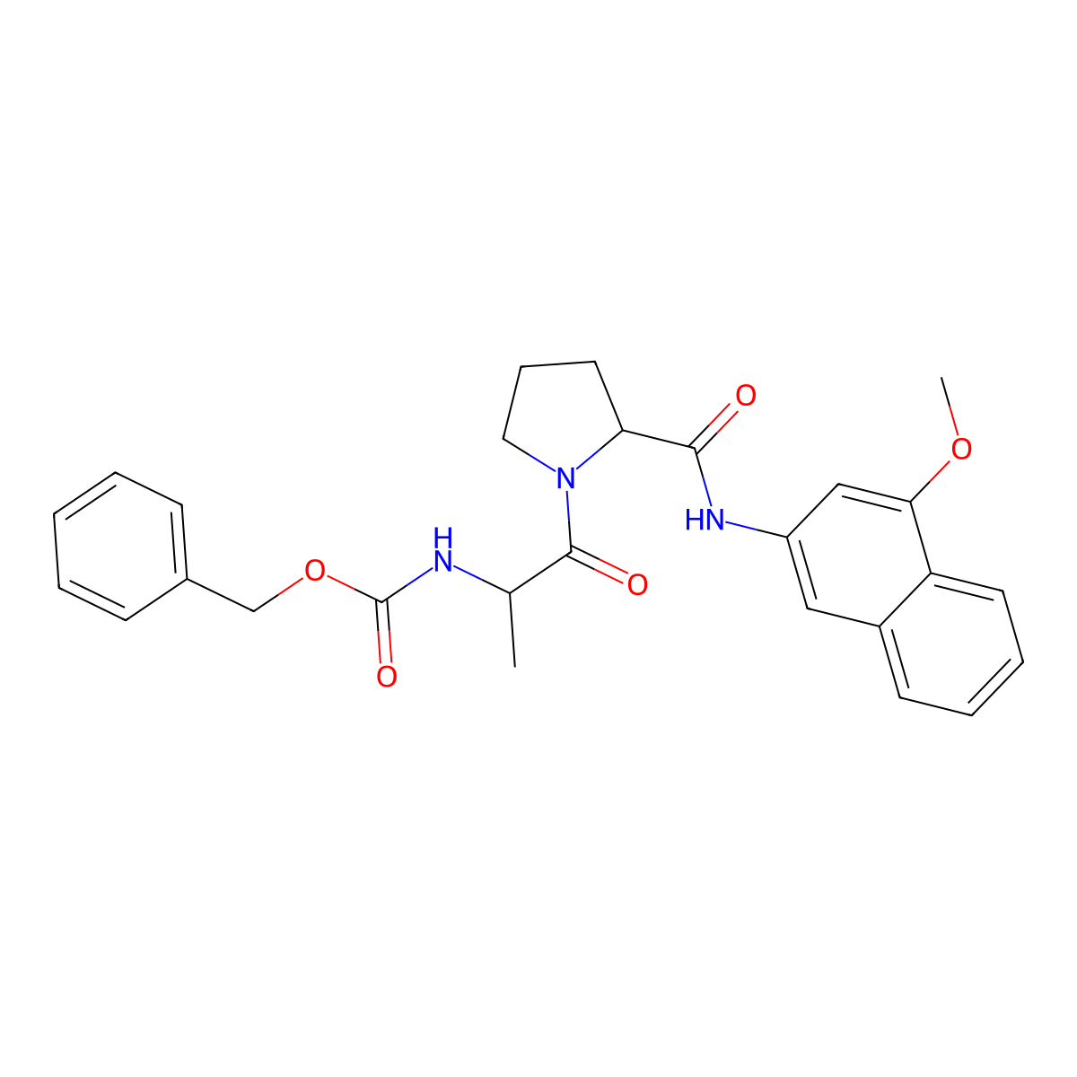 Z-Ala-Pro-4MbNA molecular structure, CAS 74305-55-8