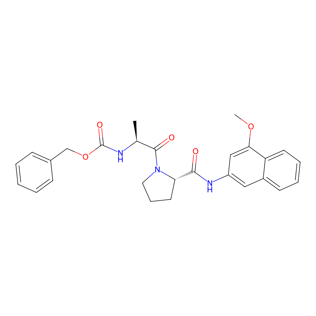 Z-Ala-Pro-4MbNA molecular structure, CAS 74305-55-8