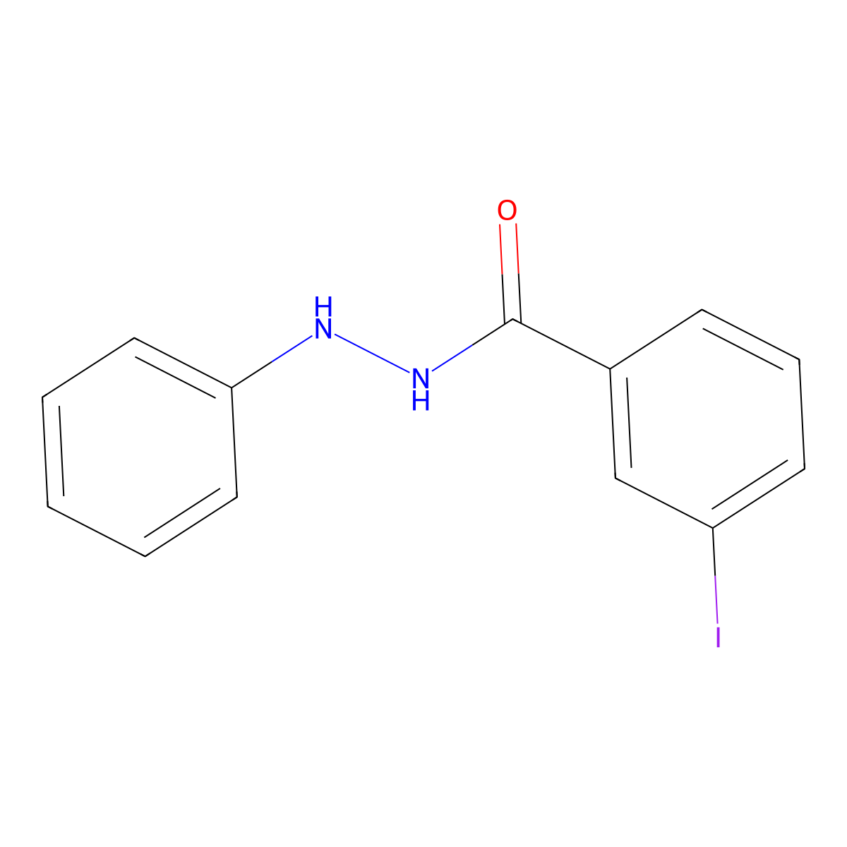 Benzoic acid, m-iodo-, 2-phenylhydrazide molecular structure, CAS 74305-97-8