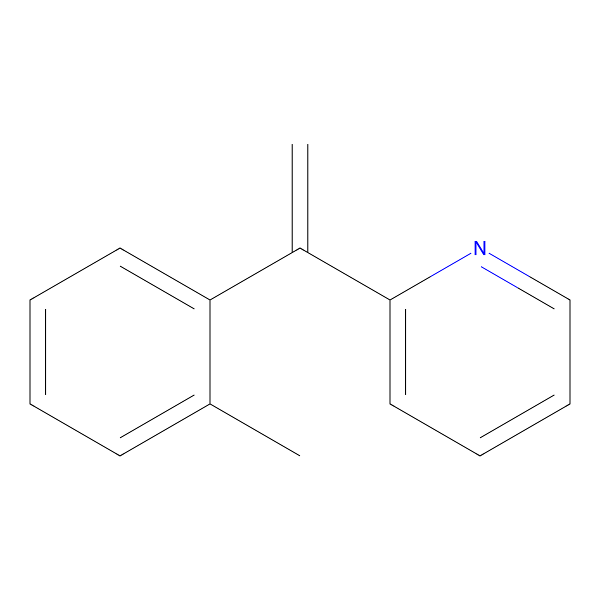 2-(1-(2-Methylphenyl))ethenylpyridine molecular structure, CAS 74309-54-9