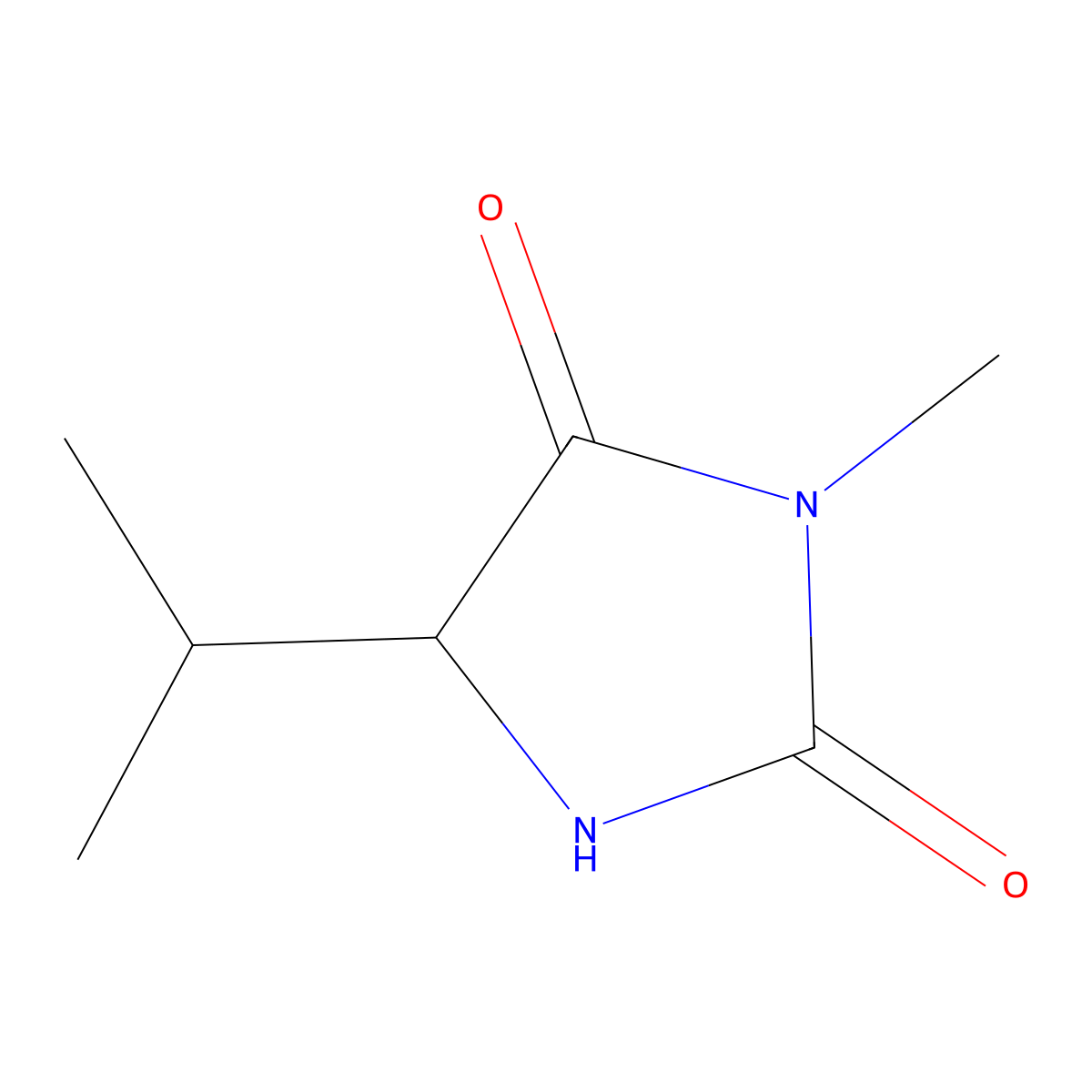 3-Methyl-5-isopropylhydantoin molecular structure, CAS 74310-99-9