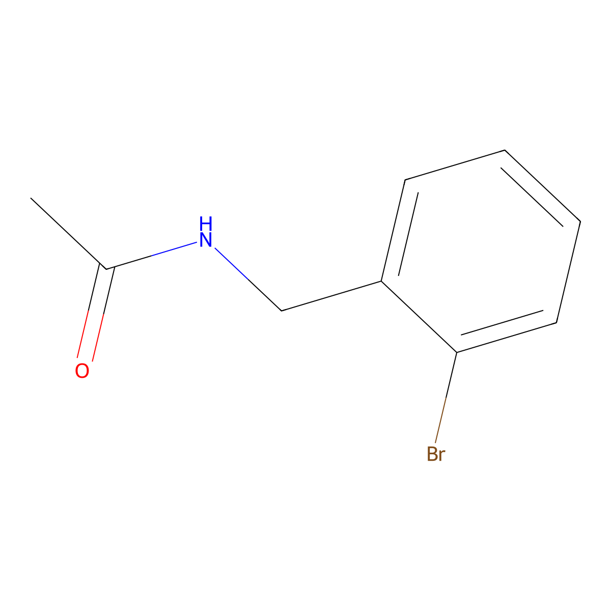 N-(2-bromobenzyl)acetamide molecular structure, CAS 74315-07-4