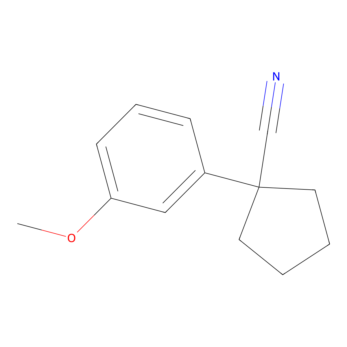 1-(3-Methoxyphenyl)cyclopentanecarbonitrile molecular structure, CAS 74316-83-9
