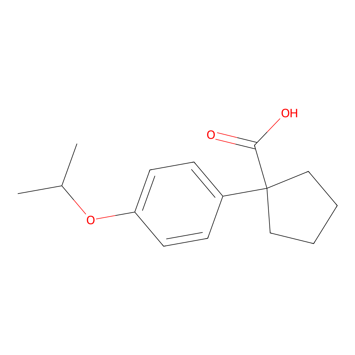 1-(4-Isopropoxyphenyl)cyclopentanecarboxylic acid molecular structure, CAS 74316-96-4