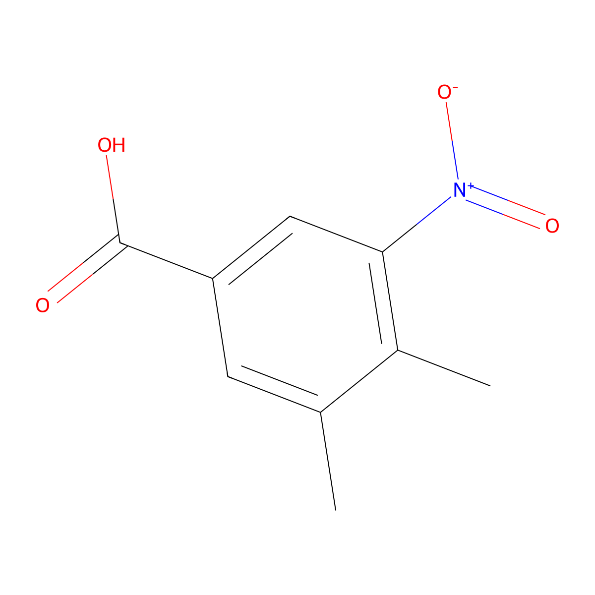 3,4-Dimethyl-5-nitrobenzoic acid molecular structure, CAS 74319-96-3
