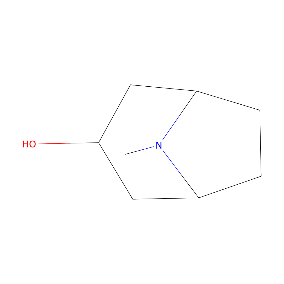 8-Methyl-8-azabicyclo(3.2.1)octan-3-ol molecular structure, CAS 7432-10-2