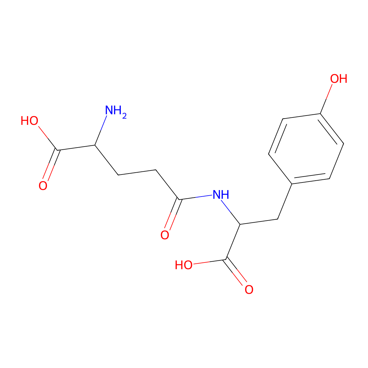 Glutamyltyrosine molecular structure, CAS 7432-23-7