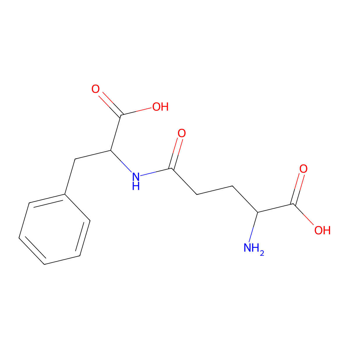 gamma-L-Glutamyl-L-phenylalanine molecular structure, CAS 7432-24-8