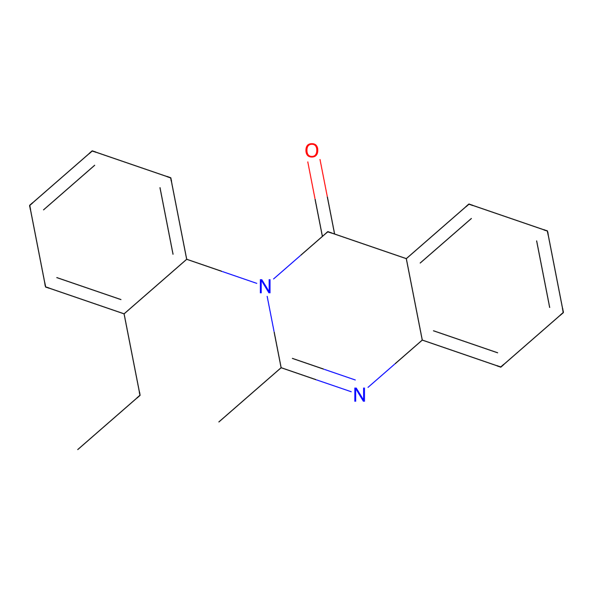 3-(2-Ethylphenyl)-2-methyl-4(3H)-quinazolinone molecular structure, CAS 7432-25-9